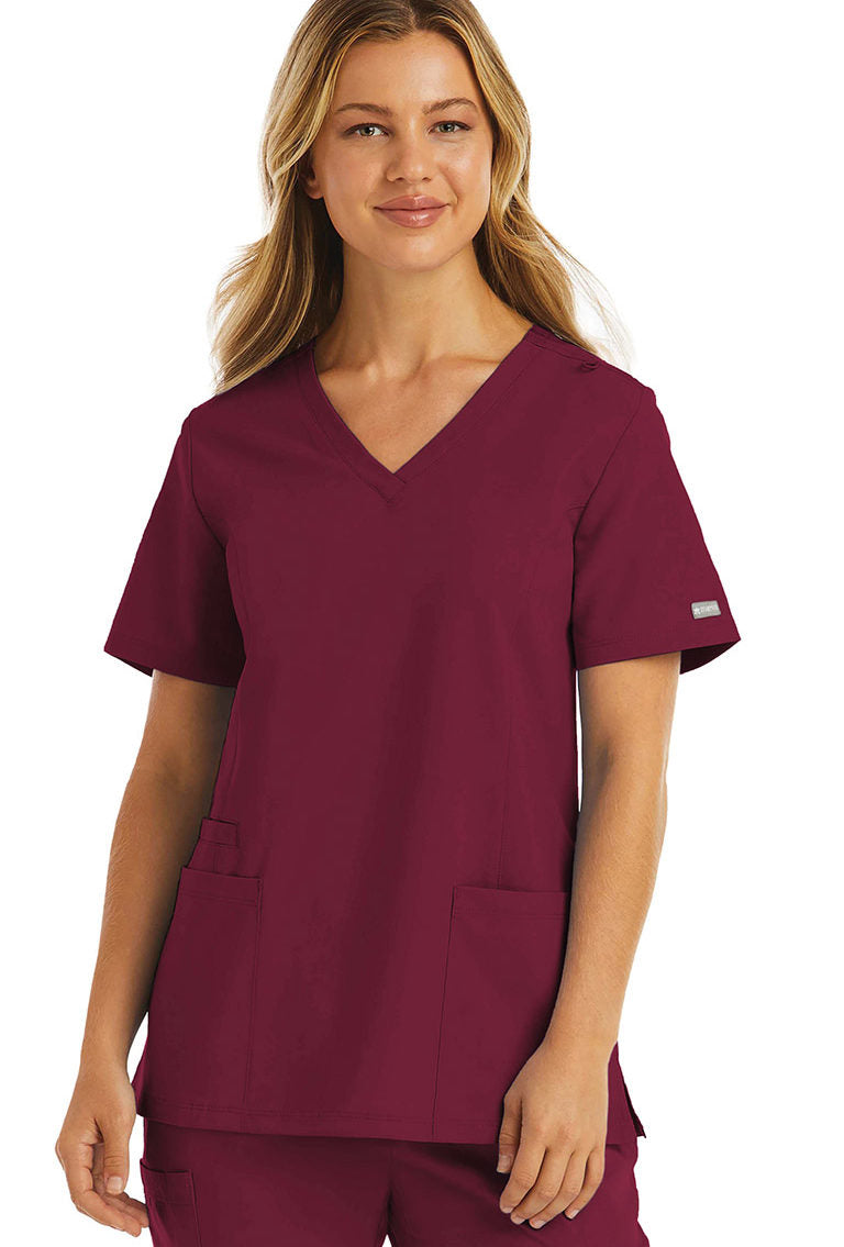 Maevn Momentum Double V Neck Top – Lashae Medical