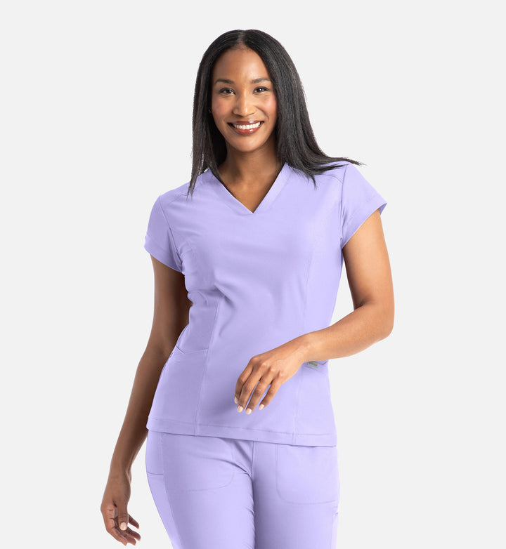 Zoe - Banded V-Neck Top