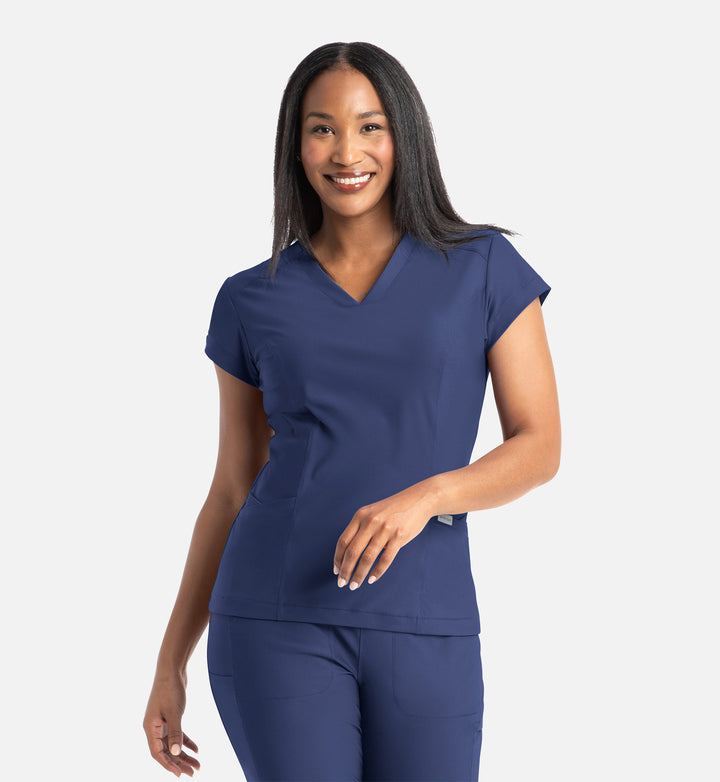 Zoe - Banded V-Neck Top