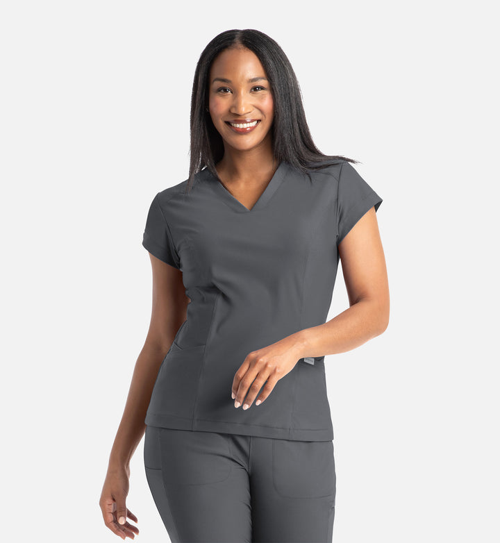 Zoe - Banded V-Neck Top
