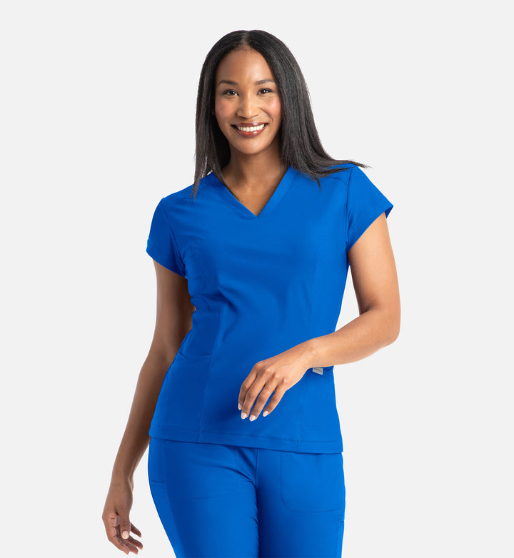 Zoe - Banded V-Neck Top