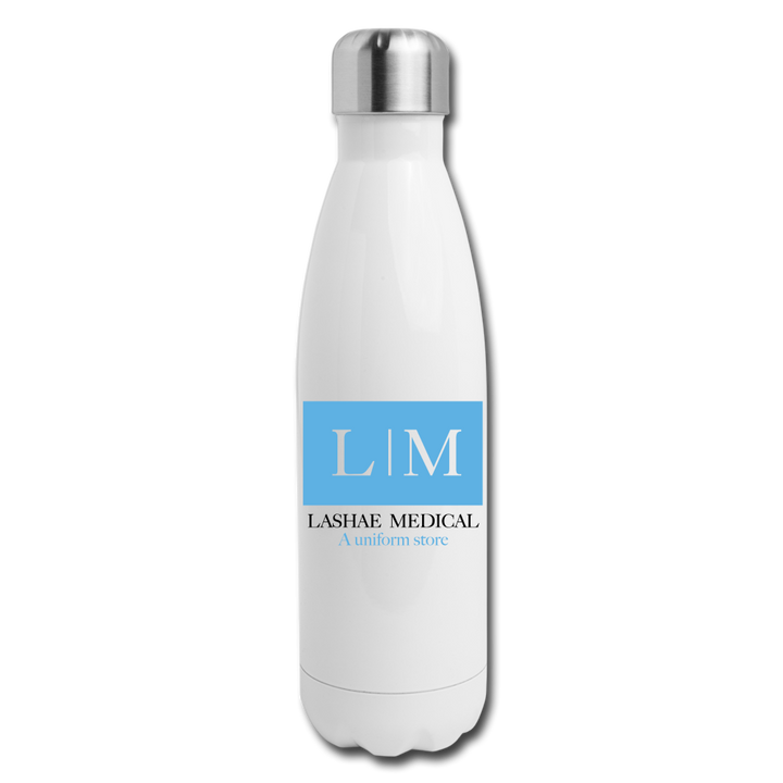 LM Insulated Stainless Steel Water Bottle - white